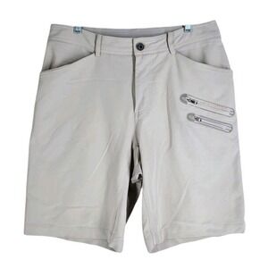 Lululemon Cadence Shorts Mens 32 Beige Performance Chino Casual (33x11) READ